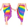 LA LEELA Women Summer Beach Wrap Sarong Cover Up Chiffon Long Swimsuit Wrap Skirts One Size Multicolored, Solid - 2 of 4