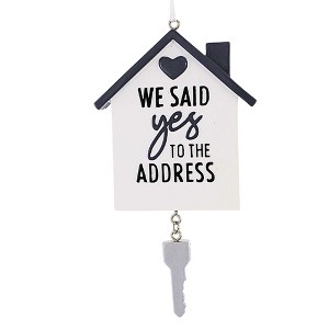 Polarx 5.0 Inch We Said Yes To The Address W/Dangling Key Christmas Tree Ornament , Christmas Decor Home Key Realty (1PC) - 1 of 4