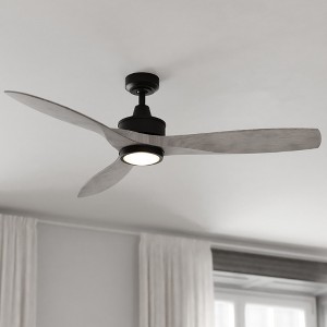 VAXCEL Curtiss 52-in. Contemporary Indoor Outdoor Propeller Ceiling Fan with Wood Blades, Integrated LED Light Kit and Remote - 1 of 4
