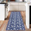 Washable Boho Floral Runner, Non-Slip, Low Pile, Soft Throw Rug for Entryway, Kitchen, Front Door, Kids Room, Indoor Mat. - 2 of 4