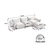 Modular Sectional Sofa,Chenilleyarn Minimalist Sofa Couch,Convertible Sofa Set Wide Seat Living Room Sofa Sets - 3 of 4