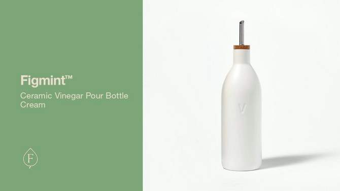 Ceramic Vinegar Pour Bottle Cream - Figmint&#8482;, 2 of 9, play video