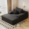 NicBex Oversized Fluffy Chaise Lounge Sofa Couch with Three Detachable Pillows,Upholstered Sleeper Sofa for Living Room,Bedroom - 3 of 4