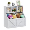 Kids Bookshelf and Toy Storage, Kids Toy Storage Organizer, Toy Storage Cabinet with Toy Shelf, Toddler Bookshelf Toy Organizer and Storage Bins - 3 of 4