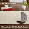 Acekool Area Rug, Modern Stripe Washable Non Slip Low Pile Soft Carpet for Living Room Bedroom Office, Easy Cleaning - 4 of 4