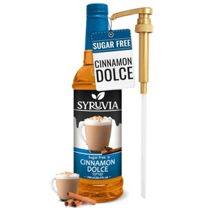 Syruvia Sugar Free Cinnamon Dolce Syrup, Coffee Syrup for Drinks ...