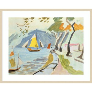 41"x33" Macau Shoreline by Anne Durham: Amanti Art Giclee Print, Real Wood Frame - 1 of 4