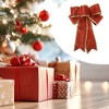 Unique Bargains Christmas Fabric Gift Bow Decoration 7.09"x9.06" 2 Pcs - 2 of 4