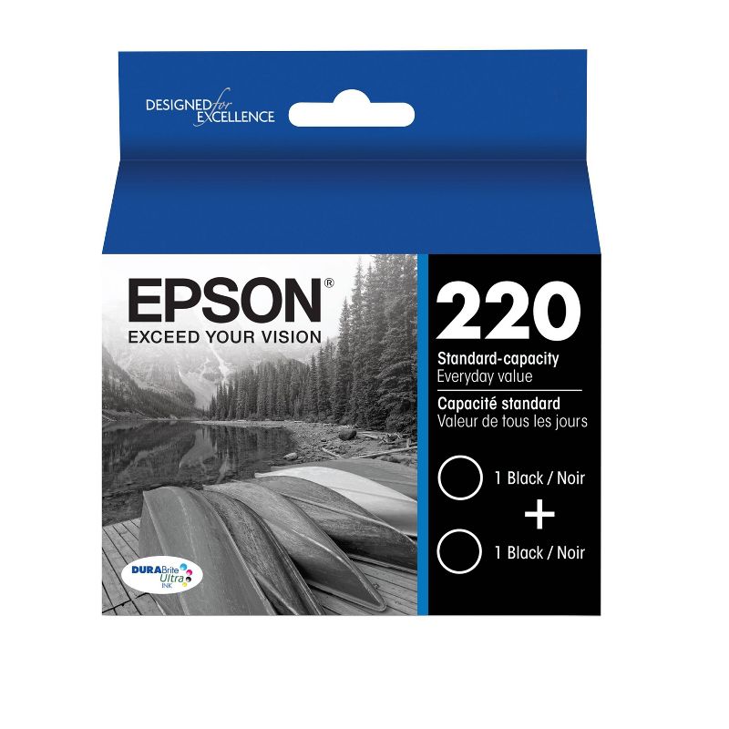 Epson 220 Single, 2pk, 3pk & 4pk Ink Cartridges - Black, Yellow, Magenta, Cyan, Multicolor, 1 of 9