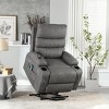 Power Lift Recliner Chair with Massage and Heating for Living Room, Upholstered and Cup Holder Design -3irtyhousy - 2 of 4
