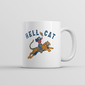 Crazy Dog T-Shirts Hell Cat Mug Funny Sarcastic Tiger Graphic Novelty Coffee Cup-11oz - 1 of 4