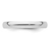 Black Bow Jewelry 3mm to 8mm Platinum Light Weight Polished Domed Comfort Fit Band - 3 of 4