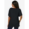 Jessica London Women's Plus Size Stretch Knit Flutter Sleeve Tunic - 3 of 4