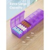 Barhon Pill Organizer Large, Weekly Medicine Pill Organizers, 7 Day Pills Box Case Travel for Big Vitamin Supplements Fish Oil - 2 of 4
