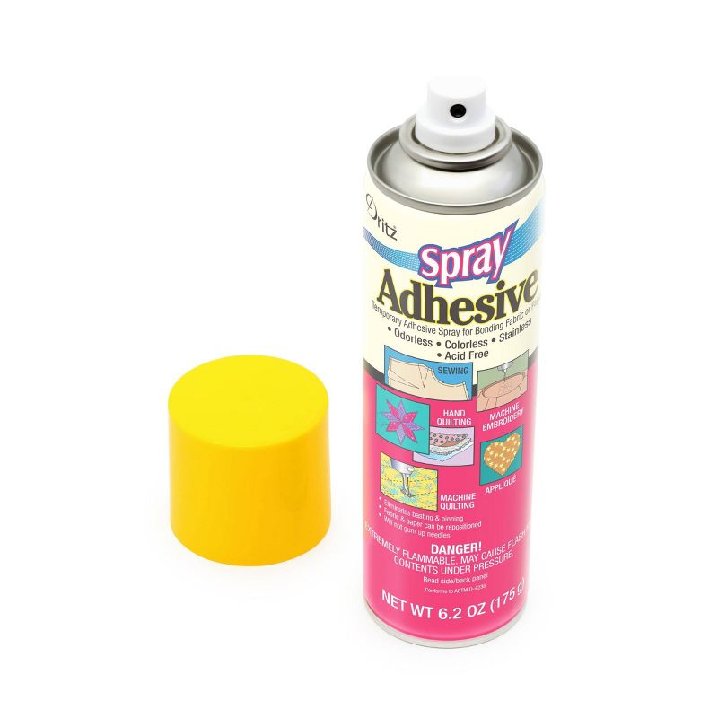 Dritz Temporary Spray Adhesive for Fabric and Paper 6.2oz Clear, 2 of 4