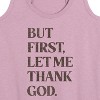 Women's - Instant Message - But First, Let Me Thank God Graphic Racerback Tank - 2 of 4