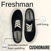CUSHIONAIRE Women’s Freshman Canvas Lace-Up Sneaker with Memory Foam, Wide Widths Available | Casual Walking Shoes, Lightweight & Comfortable - 3 of 4