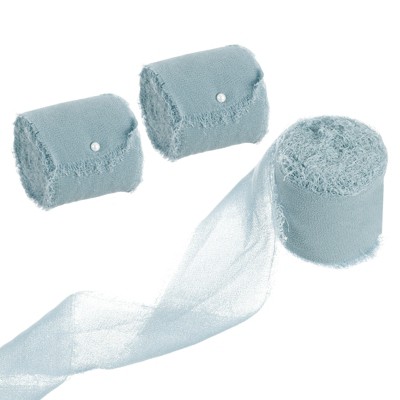 Unique Bargains Gift Wrapping Wedding Decorative Soft Chiffon Ribbon 3 Rolls
