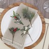 Saro Lifestyle Table Napkin Picks With Pine and Berry (Set of 12) - 4 of 4