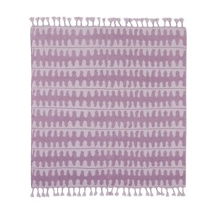 50"x60" Himaya Throw Blanket Purple - Jungalow by Justina Blakeney: Bohemian Style, Woven Acrylic Polyester Mix with Tassels - 1 of 3