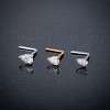 Jewelry Avalanche 22G 14K Gold Pear-shape Moissanite L-Shape Nose Stud - 2 of 3