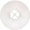 Springcrest Off-White Shantung Large Lamp Shade 7" Top x 18" Bottom x 10.5" High x 12" Slant (Spider) Replacement with Harp and Finial - 3 of 4