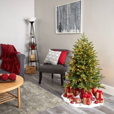 4ft Green Fir Artificial Christmas Tree with Clear LED Lights