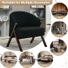 Mid-Century Modern Swivel Accent Chair,Wood Frame Comfy Upholstered Reading Side Chair Easy Assembly for Living Room - 3 of 4