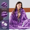 Inhand Heated Blanket Electric Throw - 50"x60" Tie-dyed Flannel Heating Blanket Throw Auto-Off 10 Heat Level Over-Heat Protection - 2 of 4