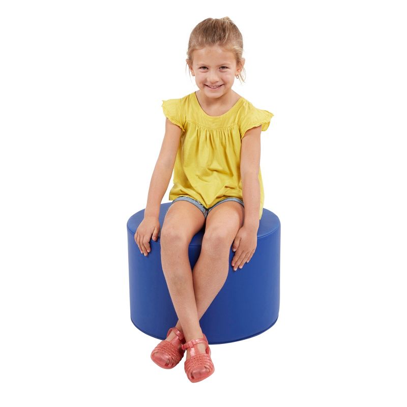 ECR4Kids SoftZone Round Foam Ottoman, Flexible Seating, 12in Seat Height, 4-Piece, 4 of 14