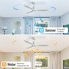 Sofucor 52" Wood Ceiling Fan No Light With Remote Control Quiet DC Motor 3 Blade Ceiling Fans for Patio Living Room Bedroom Office Indoor Outdoor - 3 of 4