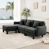 VASIP Boucle Fabric 3-Seater Sofa, Shell-Shaped Armrests & Self-Wrapped Cylindrical Legs, for Living Room & Apartment,Beige - 3 of 4