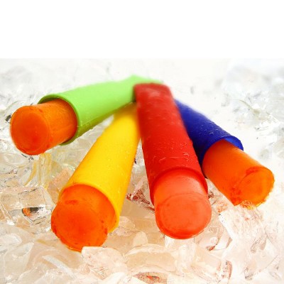 Assorted Color Silicone Ice Pop Maker Set, 4-Piece
