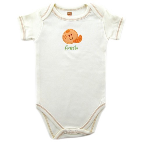 Touched By Nature Baby Unisex Organic Cotton Bodysuits, Orange 1-pack ...