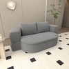 CAVINAS Convertible Sleeper Sofa Bed with Cylindrical Pillow,Corduroy Folding Mattress Couch with Fixed-Shape Frame,Floor Sofa for Living Room - 2 of 4