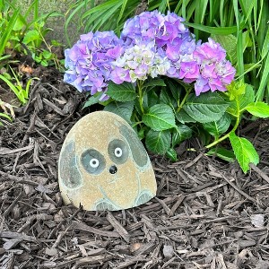 Tierra Garden Natural Granite Boulder Dog – Unique Hand-Carved Stone Pet - 1 of 4