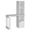 NicBex Home Office Desk 38.8" W Modern Writing Desk with Cabinet, 4-Layer Open Storage Bookshelves and Wooden Frame for Office, Study - 4 of 4