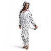 Joyfy Adults Dalmatian Pajama Costume, Plush Hooded Unisex Jumpsuit with Tail & Ears, Dog Role Play Outfit for Halloween & Parties - 3 of 4