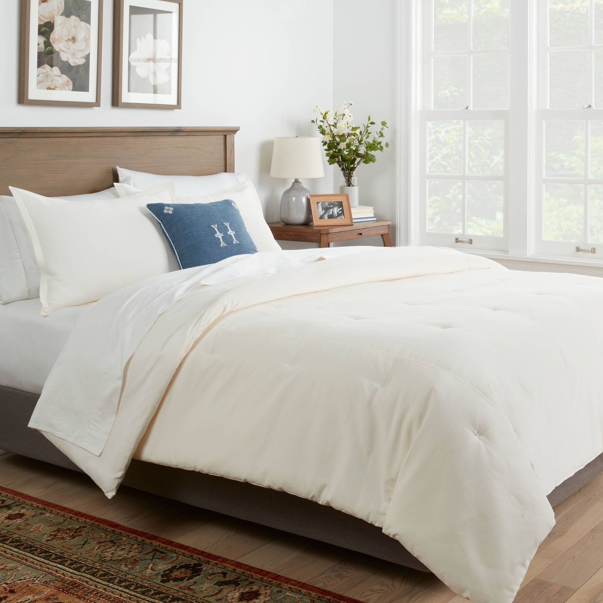 King Velvet Comforter and Sham Set Cream - Threshold™