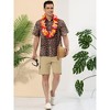 INSPIRE CHIC Men's Casual Summer Animal Leopard Printed Short Sleeves Button Shirts - 4 of 4