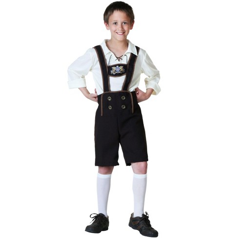  Medium Boy Child Lederhosen Costume, White : Target