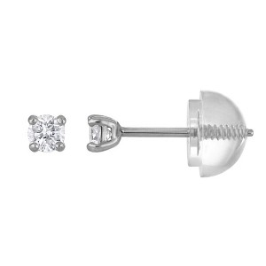 Junior Jewels 14K Gold 0.1 cttw Lab Grown Diamond Stud Earrings - 1 of 2