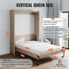 VEVOR Murphy Bed Kit, Twin Size, Vertical Deluxe DIY Wall Bed Mechanical Hardware Kit, Pneumatic Lever Heavy Duty Bed Frame Support, Folding Bed,Black - 4 of 4