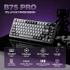 YUNZII B75 PRO Wireless Mechanical Keyboard,75% Layout with Knob,Hot Swap Gasket Custom Structure,Creamy Pre-lubed Switches - 2 of 4