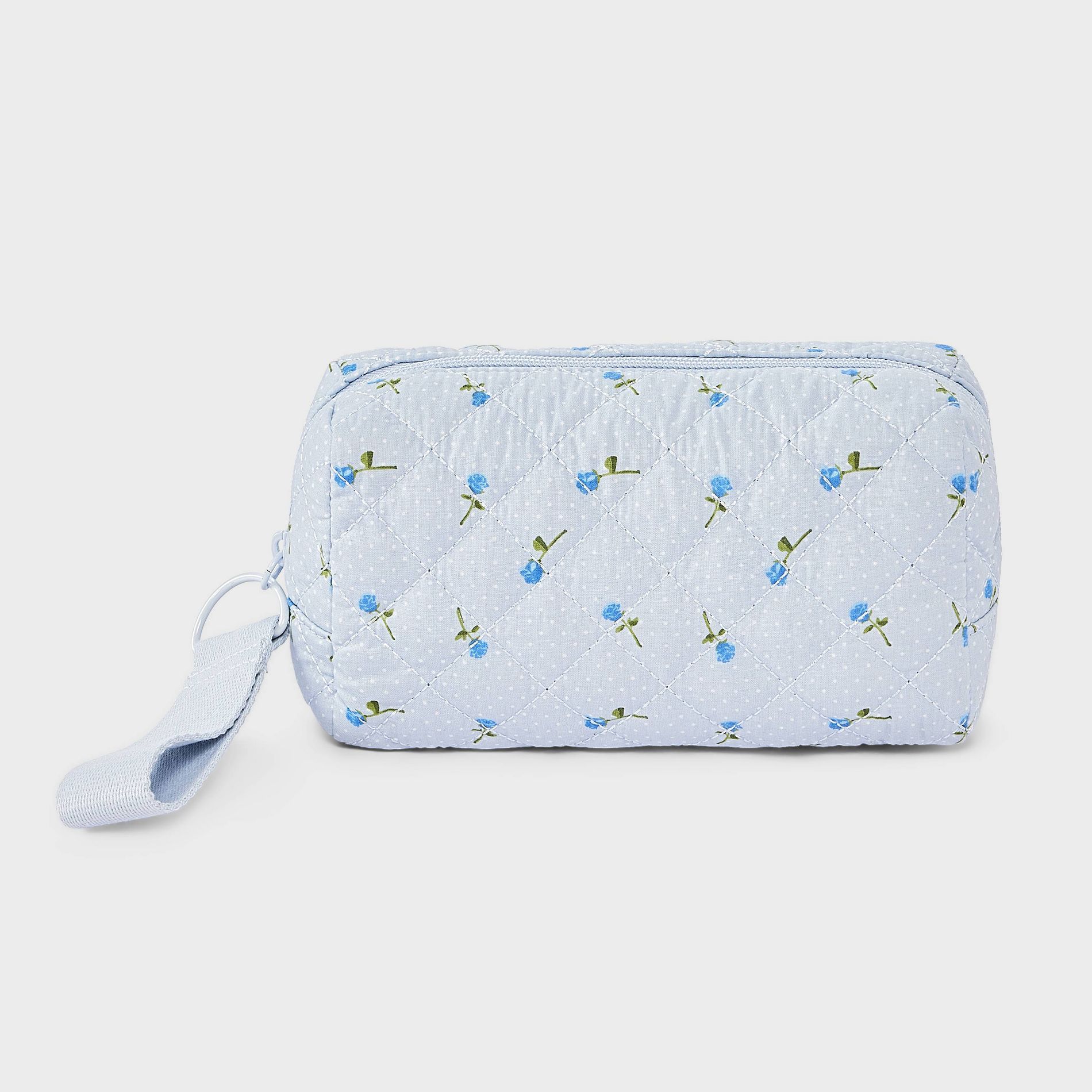 Girls' Floral Quilted Cosmetic Pouch - Cat & Jack™ Blue