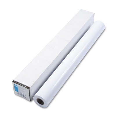 HP DesignJet Large Format Paper for Inkjet Prints, 7 mil, 36" x 100 ft, Gloss White