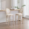 PAGED Folding Dining Chairs Set of 2, Wooden Living Room Chair with Upholstered Seat, Portable Kitchen Chair for Kitchen, Dining Room - 2 of 4
