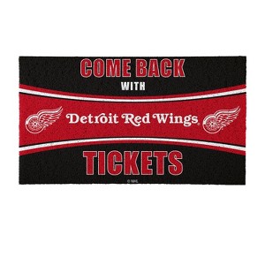 Evergreen Come Back with Tickets Detroit Red Wings 28" x 16" Woven PVC Indoor Outdoor Doormat - 1 of 4