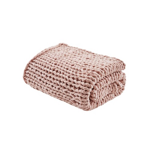 Throw blanket blush discount pink