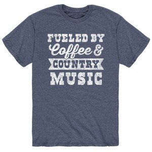 Men's - Instant Message - Fueled by Coffee and Country Music Short Sleeve Graphic T-Shirt - 1 of 4